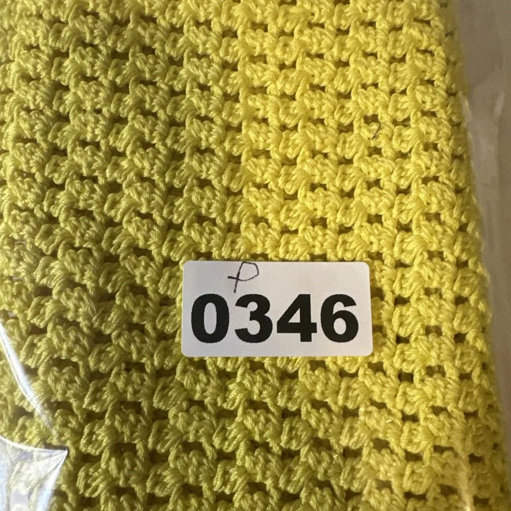 Handmade Vintage Crocheted yellow placemat Rectangle Set 2 Romantic‎ Cottagecore